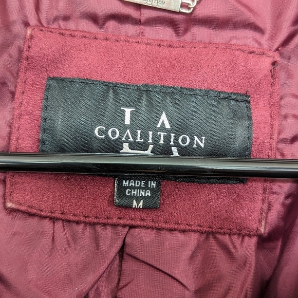 Coalition LA Burgundy Soft Moto Jacket NWOT - Picture 9 of 11